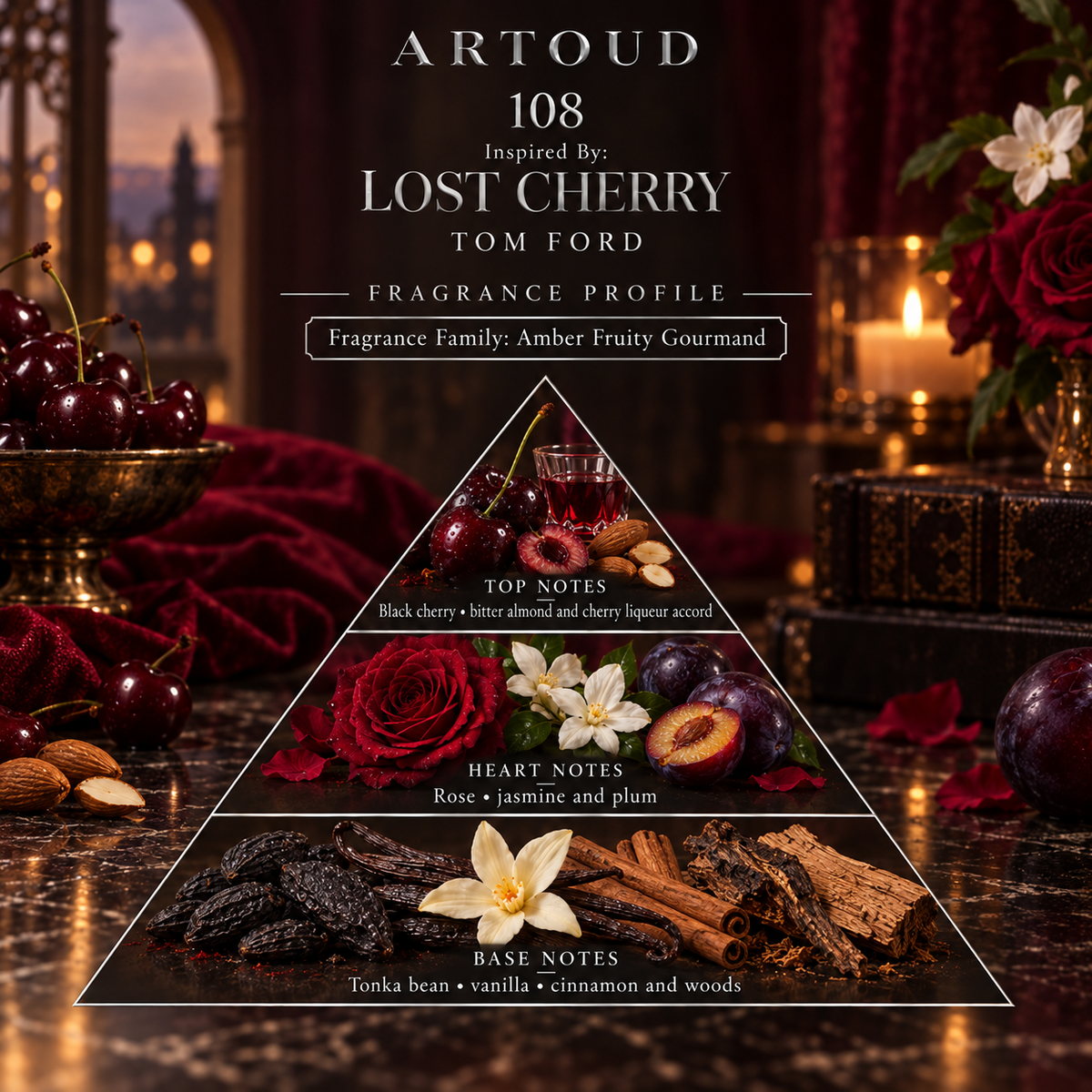 ARTOUD 108 Inspired By LOST CHERRY fragrance profile