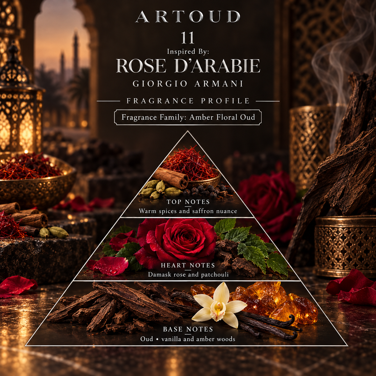 ARTOUD 11 Inspired By ROSE D’ARABIE fragrance profile