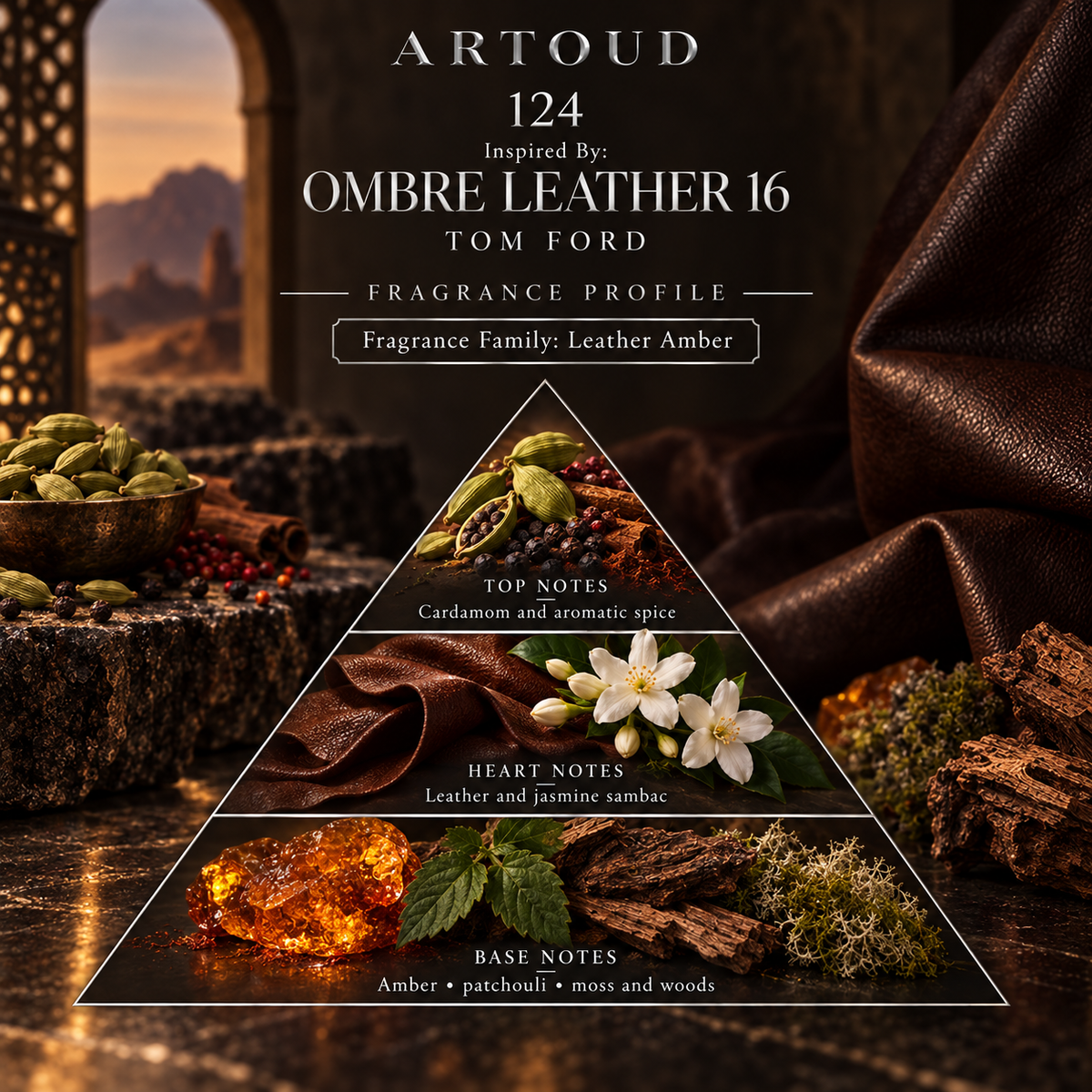 ARTOUD 124 Inspired By OMBRE LEATHER 16 fragrance profile