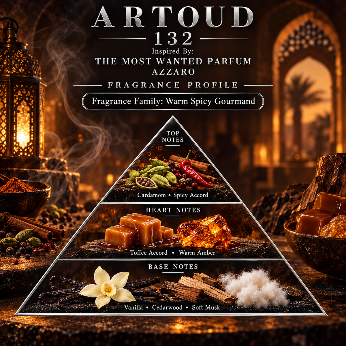 ARTOUD 132 Inspired By THE MOST WANTED PARFUM fragrance profile