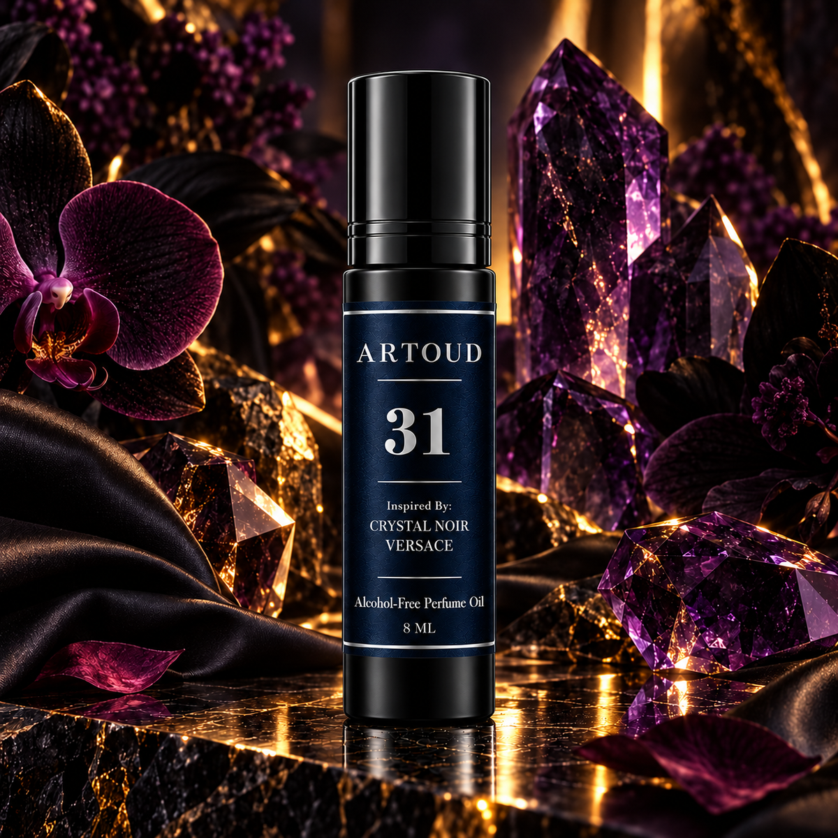 ARTOUD 31 | Inspired By: CRYSTAL NOIR — VERSACE | For Women | Alcohol-Free Perfume Oil · 8 ML