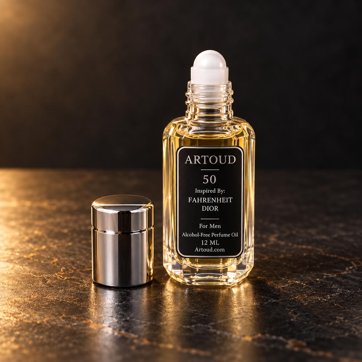 ARTOUD 50 | Inspired By: FAHRENHEIT — DIOR | For Men | Open Roll-On Perfume Oil · 12 ML