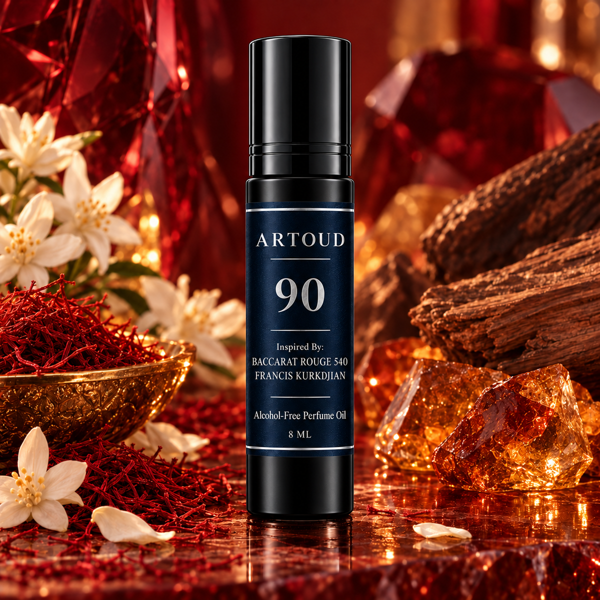 ARTOUD 90 | Inspired By: BACCARAT ROUGE 540 — FRANCIS KURKDJIAN | Unisex | Alcohol-Free Perfume Oil · 8 ML