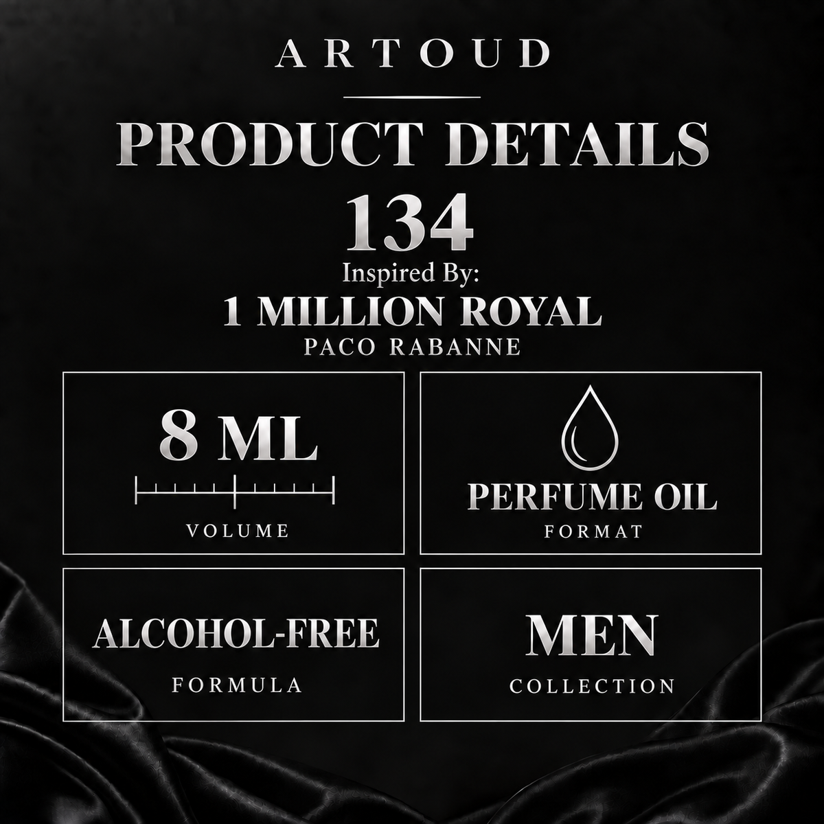 ARTOUD 134 | Inspired By: 1 MILLION ROYAL — PACO RABANNE | For Men | Product Details