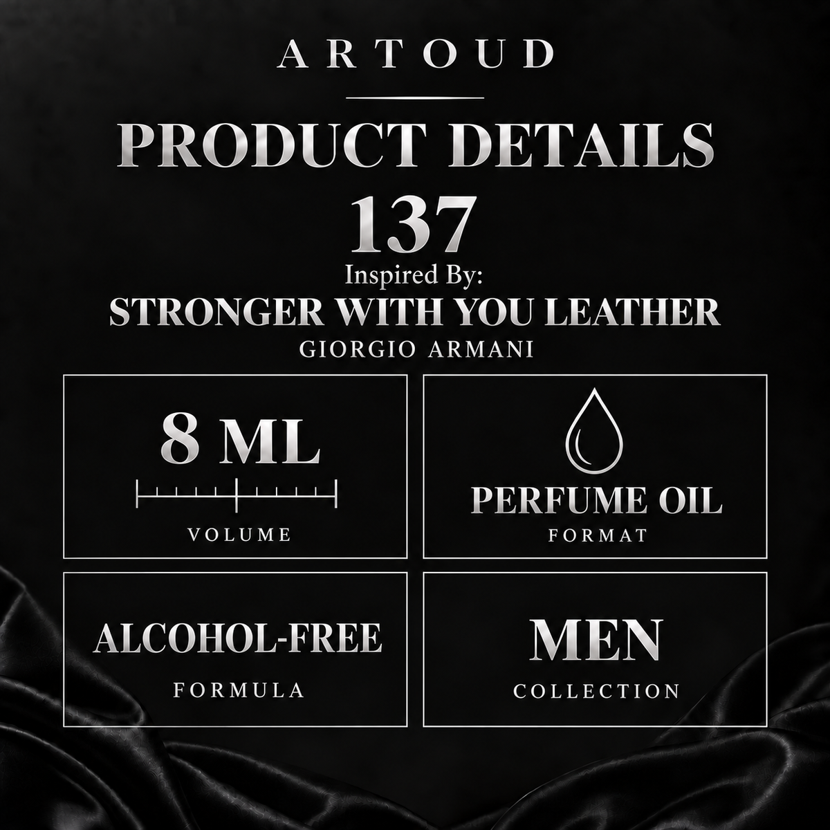 ARTOUD 137 | Inspired By: STRONGER WITH YOU LEATHER — GIORGIO ARMANI | For Men | Product Details