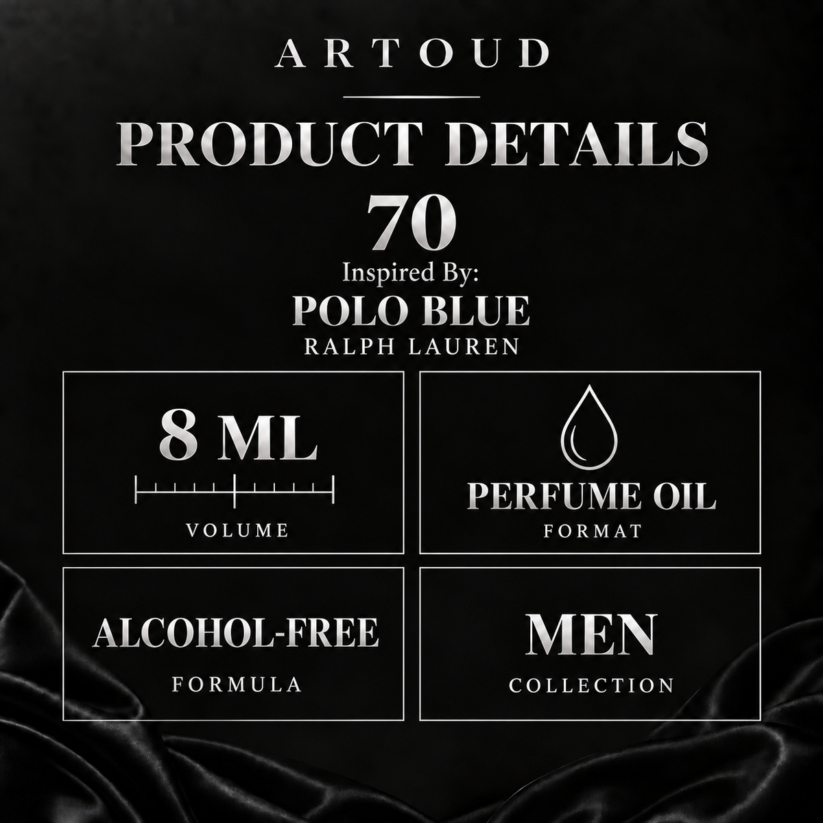ARTOUD 70 | Inspired By: POLO BLUE — RALPH LAUREN | For Men | Product Details