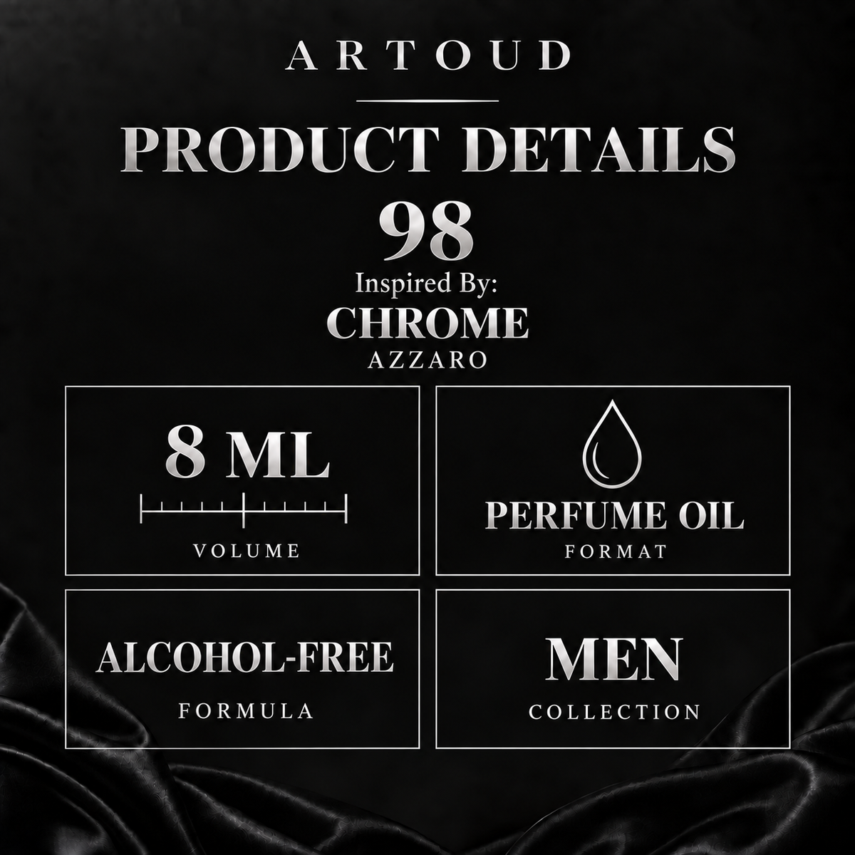 ARTOUD 98 | Inspired By: CHROME — AZZARO | For Men | Product Details