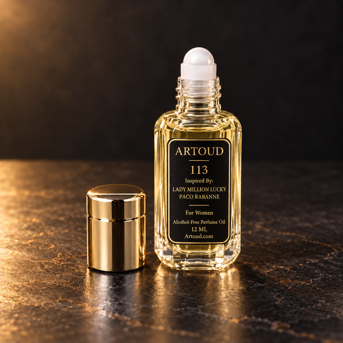 ARTOUD 113 | Inspired By: LADY MILLION LUCKY — PACO RABANNE | For Women | Open Roll-On Perfume Oil · 12 ML