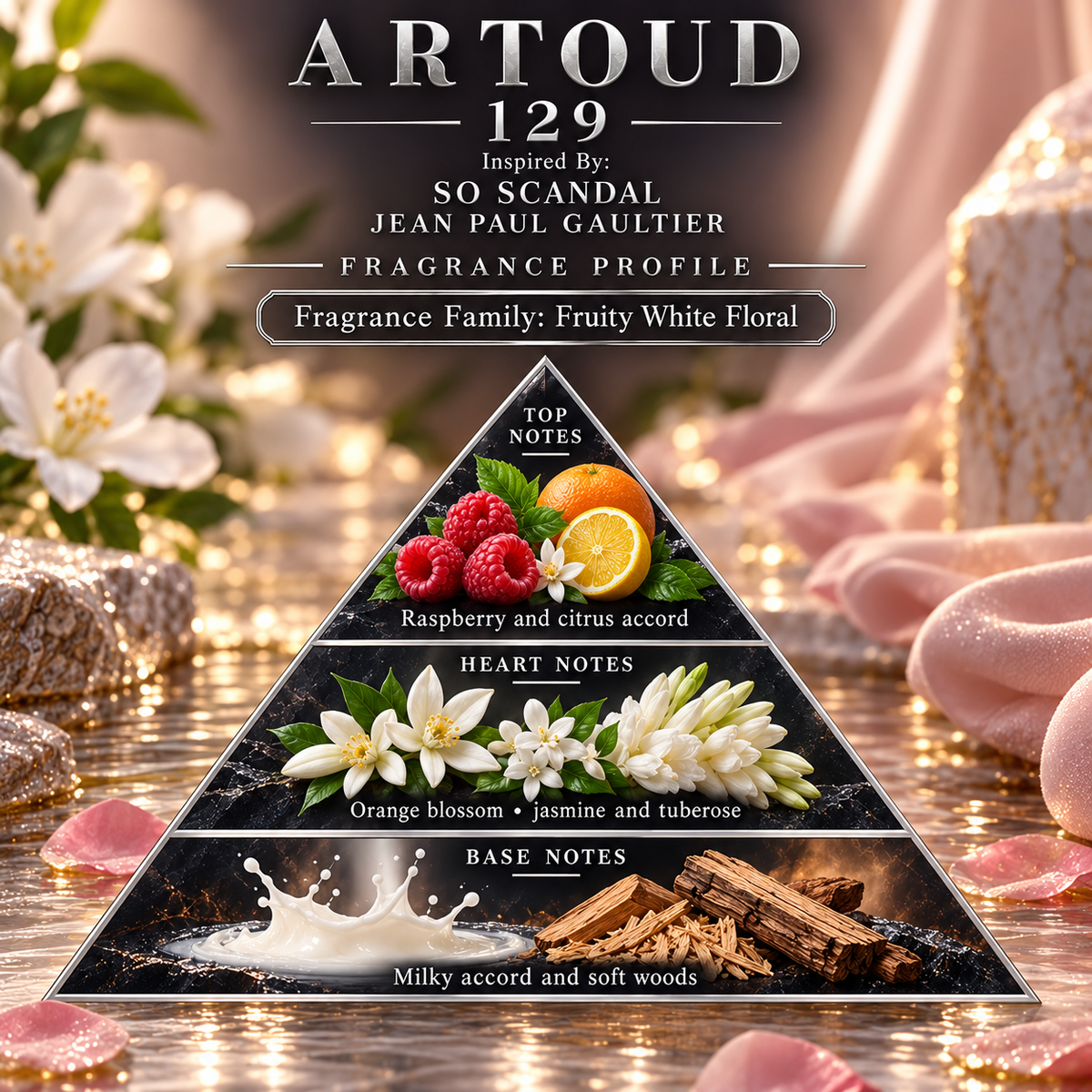 ARTOUD 129 Inspired By SO SCANDAL fragrance profile