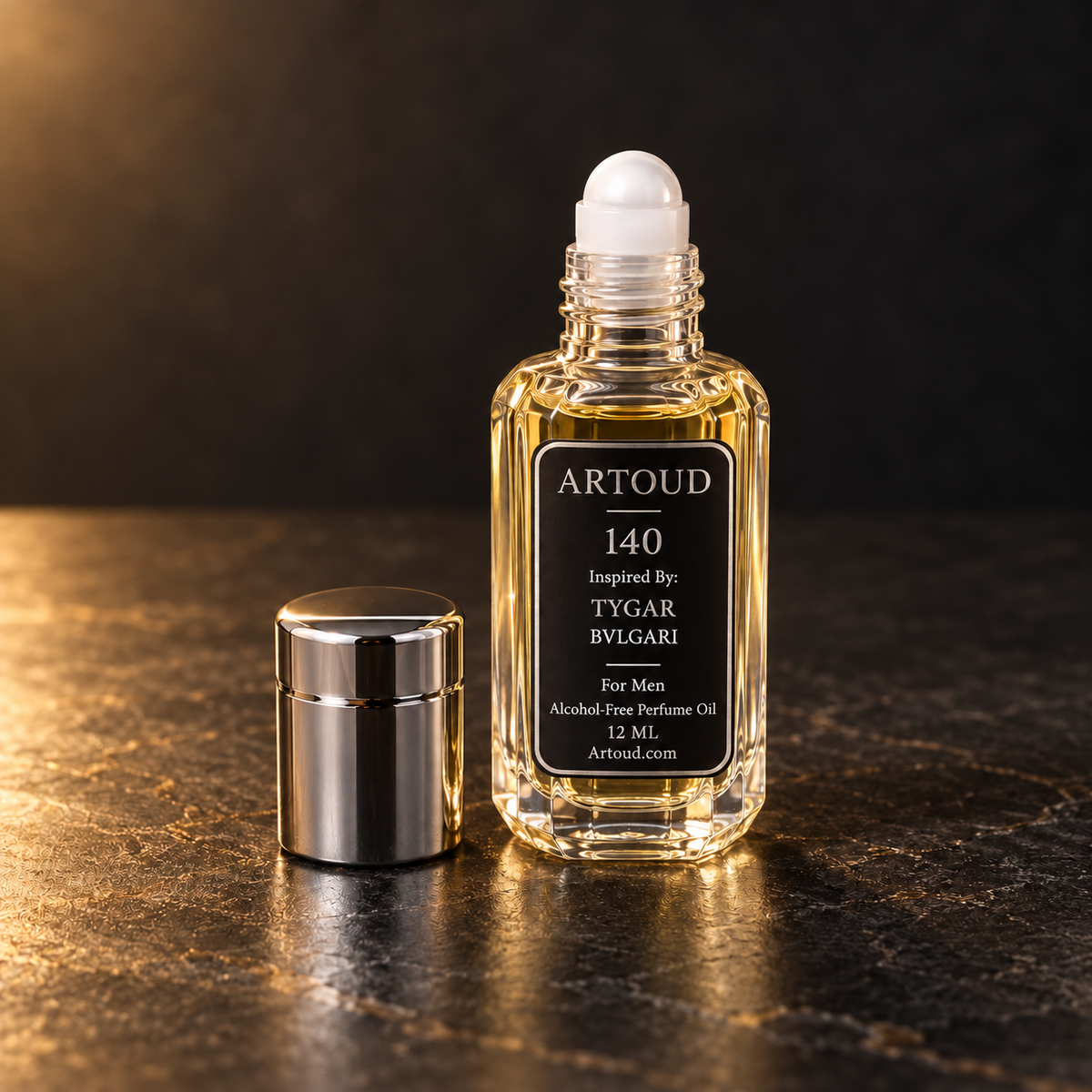 ARTOUD 140 | Inspired By: TYGAR — BVLGARI | For Men | Open Roll-On Perfume Oil · 12 ML