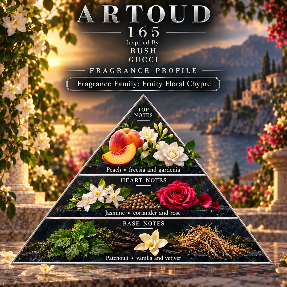 ARTOUD 165 Inspired By RUSH fragrance profile