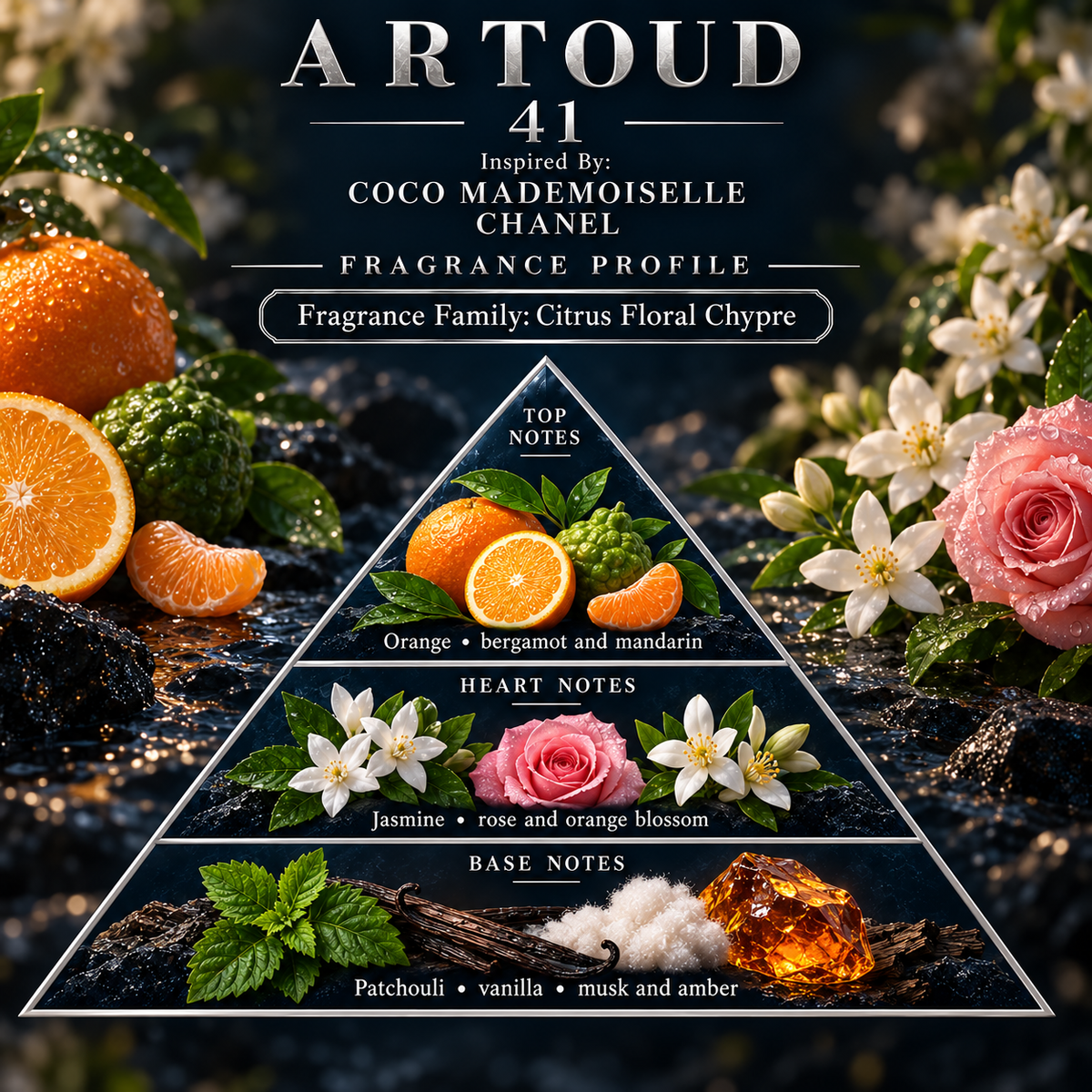 ARTOUD 41 Inspired By COCO MADEMOISELLE fragrance profile
