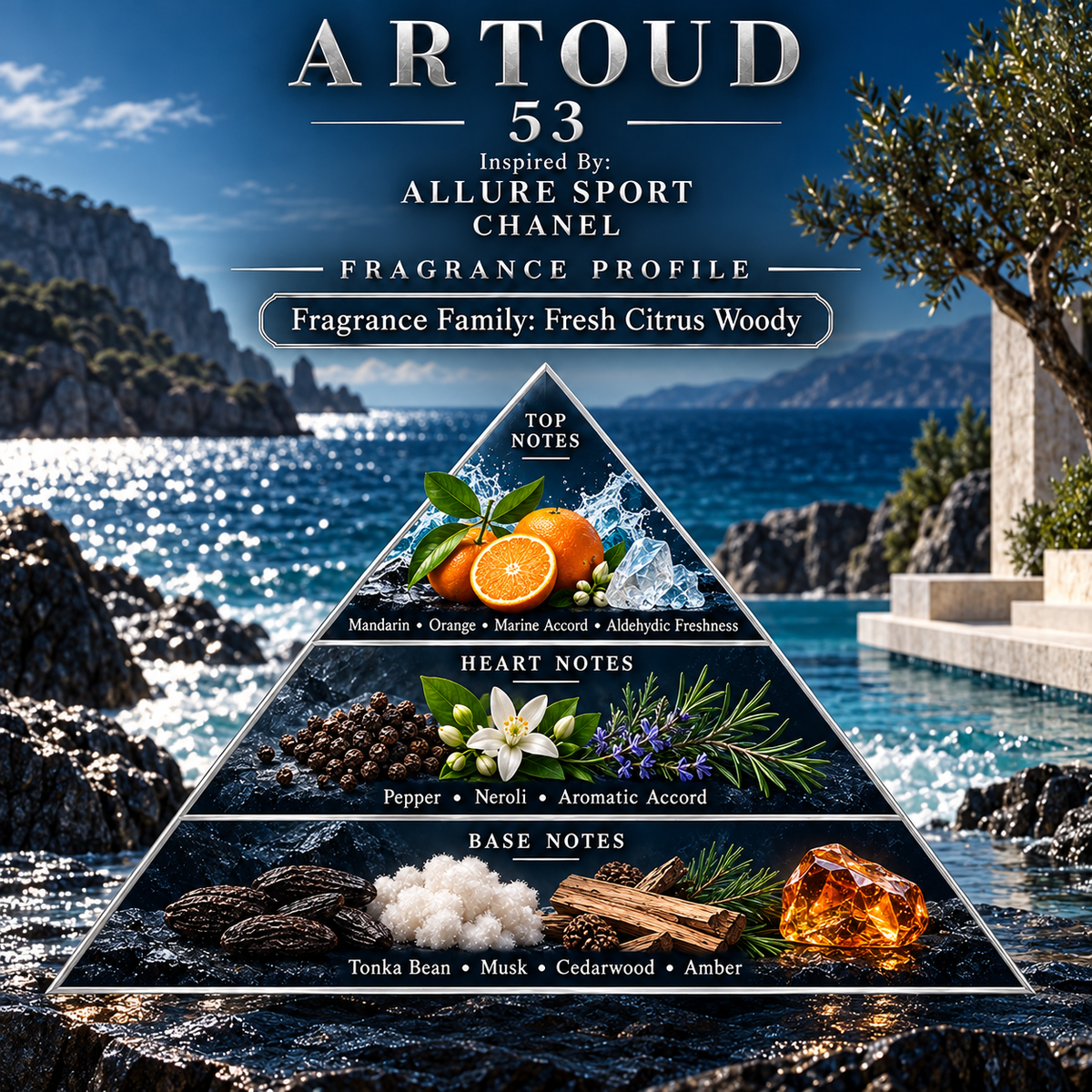 ARTOUD 53 Inspired By ALLURE SPORT fragrance profile