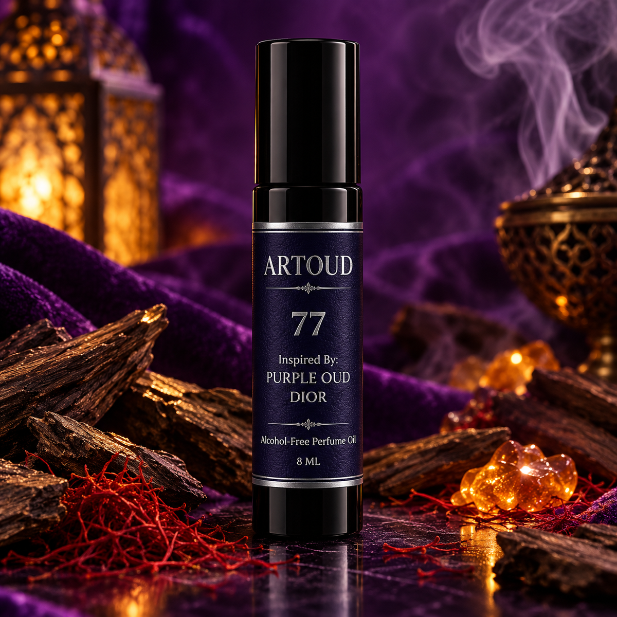 ARTOUD 77 – Inspired By: PURPLE OUD, DIOR alcohol-free perfume oil