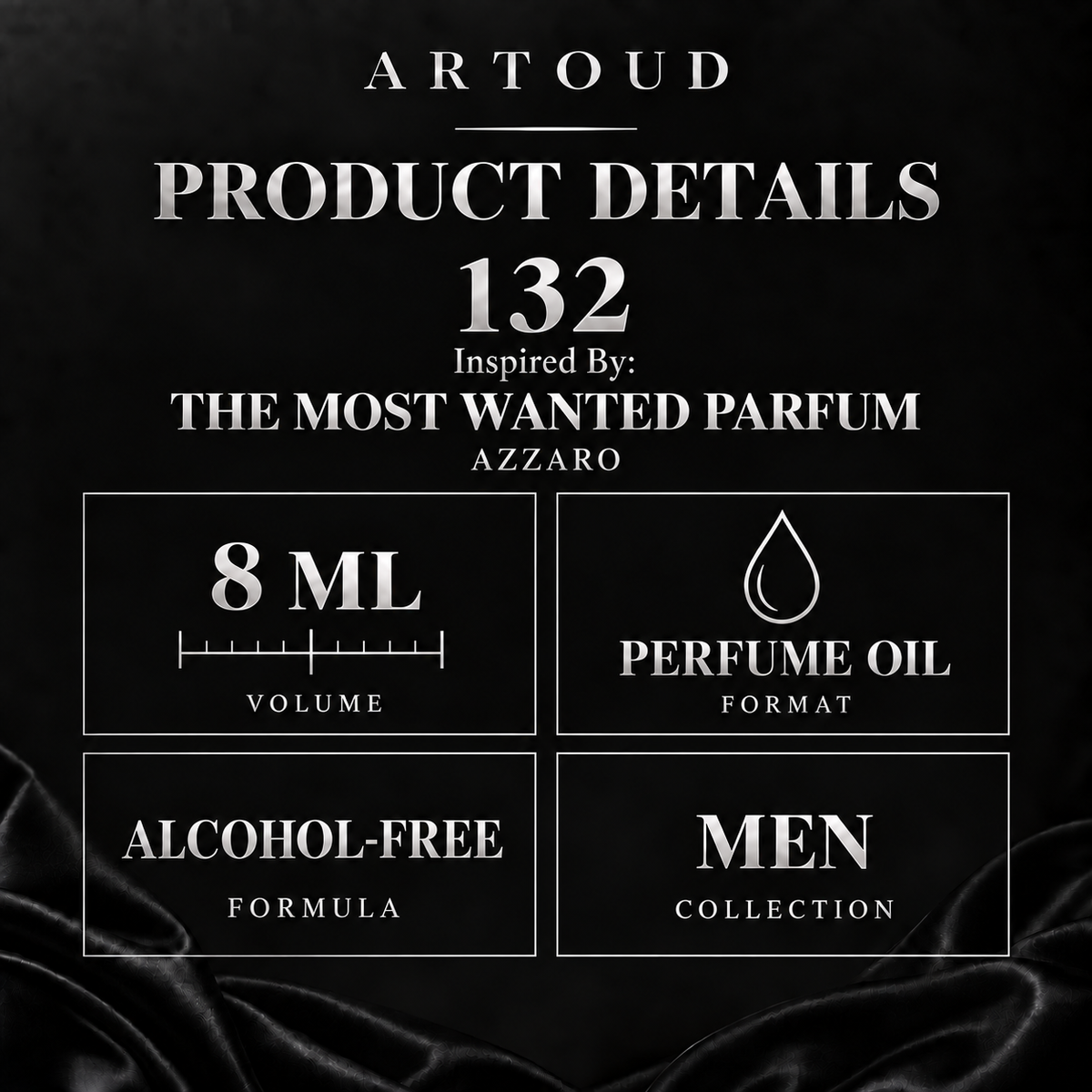 ARTOUD 132 | Inspired By: THE MOST WANTED PARFUM — AZZARO | For Men | Product Details