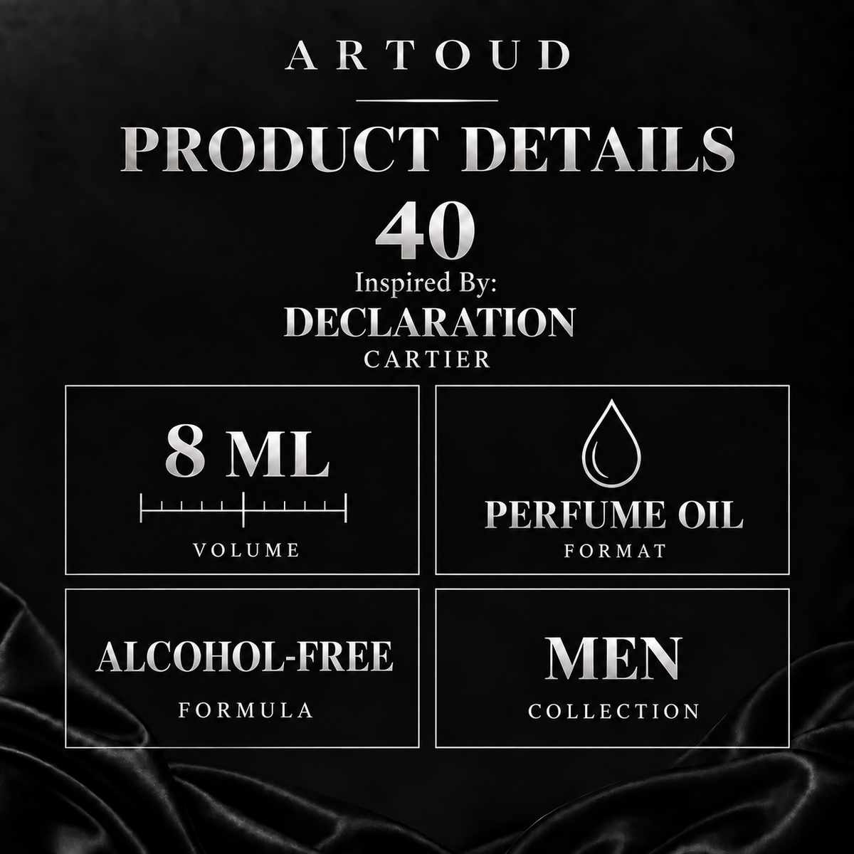 ARTOUD 40 | Inspired By: DECLARATION — CARTIER | For Men | Product Details