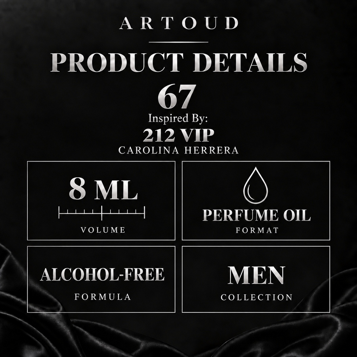 ARTOUD 67 | Inspired By: 212 VIP — CAROLINA HERRERA | For Men | Product Details